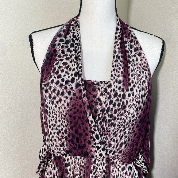Boutique Animal Print Jumpsuit with halter strap and pocket’s NWT S/M - Picture 5 of 10